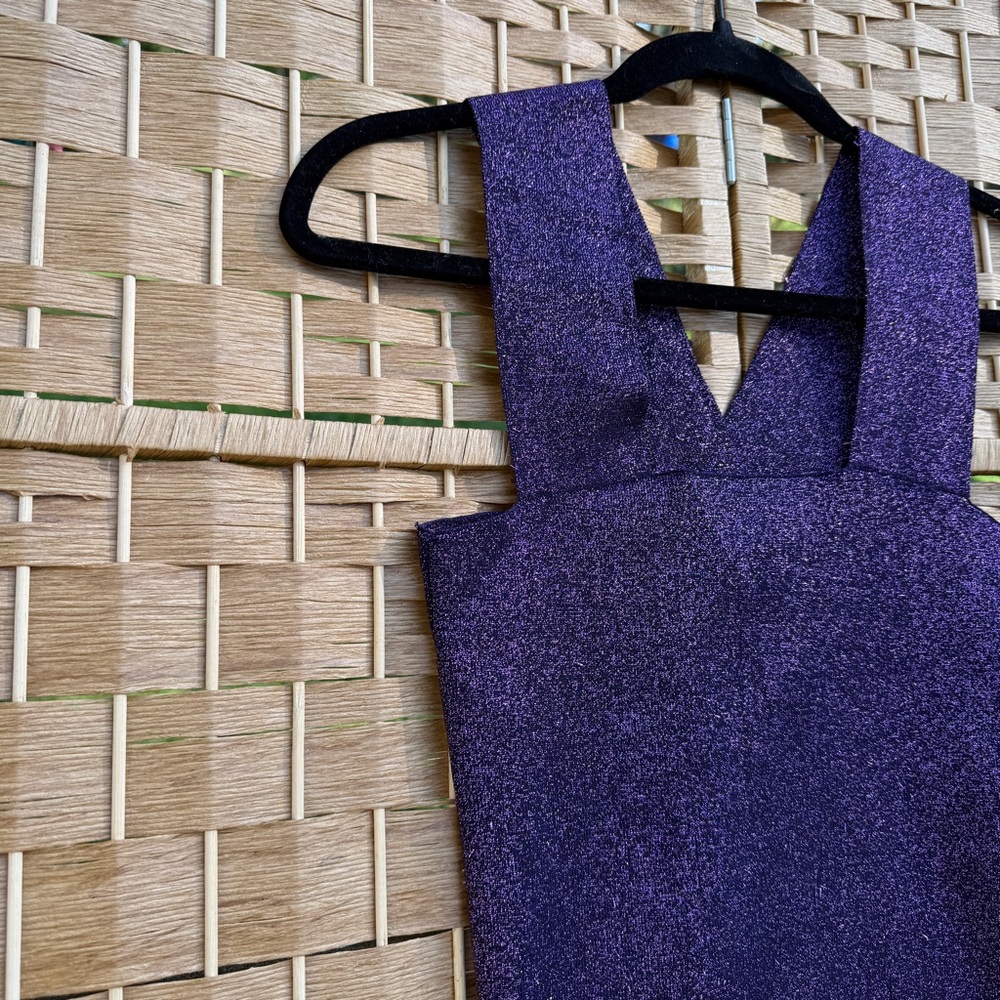 House Of Harlow 1969 Purple Shimer Wide Strap NWT Women’s Size XS - Picture 2 of 8